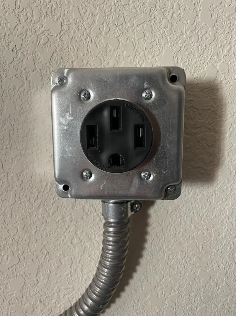 NEMA 14-50 outlet installed for Electrical Panel Upgrade in Cochran